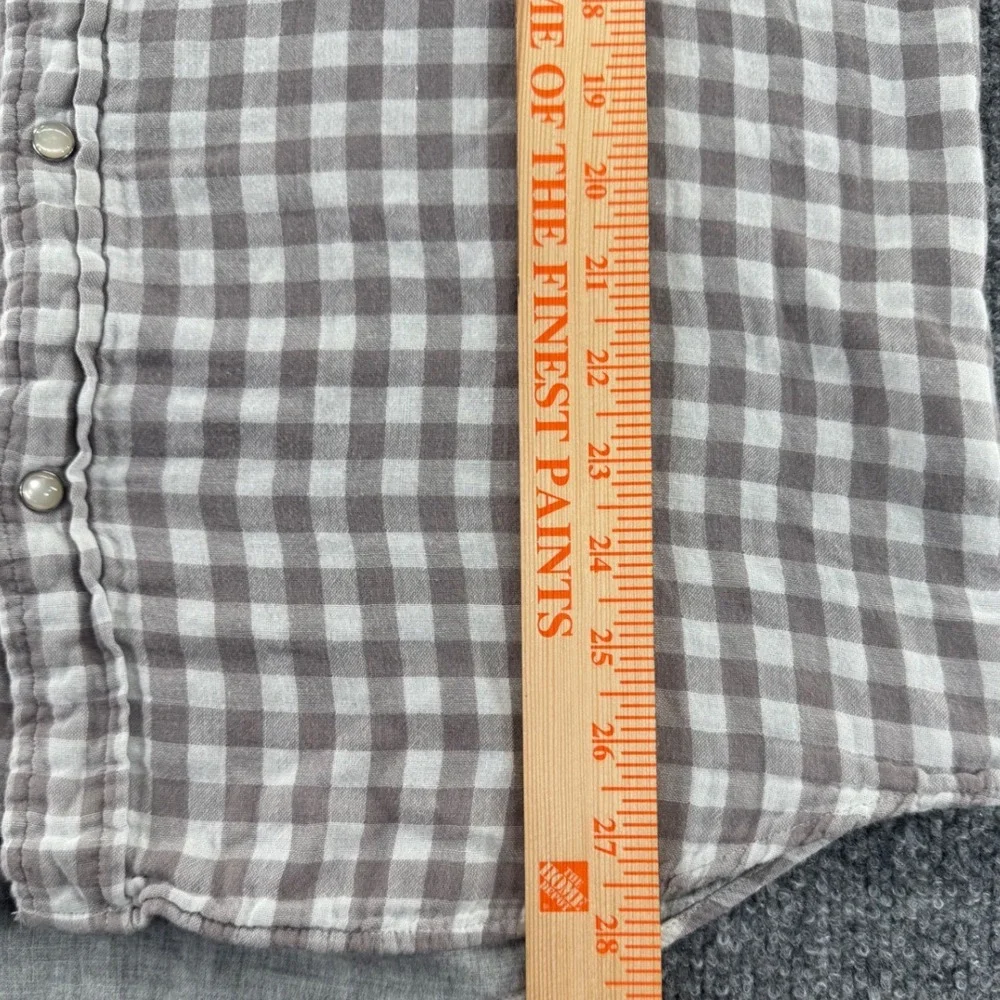 Banana Republic Shirt Men L Heritage Cotton Plaid Grey Long Sleeve Casual Y2K